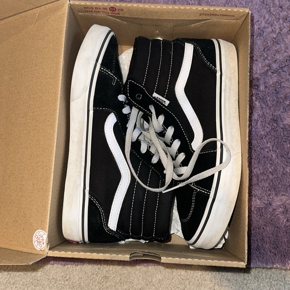 Vans Filmore Hi High Top Black/ White Sneakers Size 5 Unisex - Picture 4 of 16